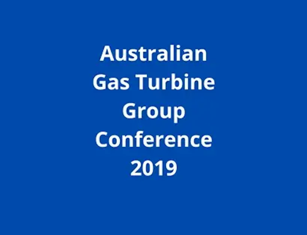 We're going to the Australian Gas Turbine Group Conference
